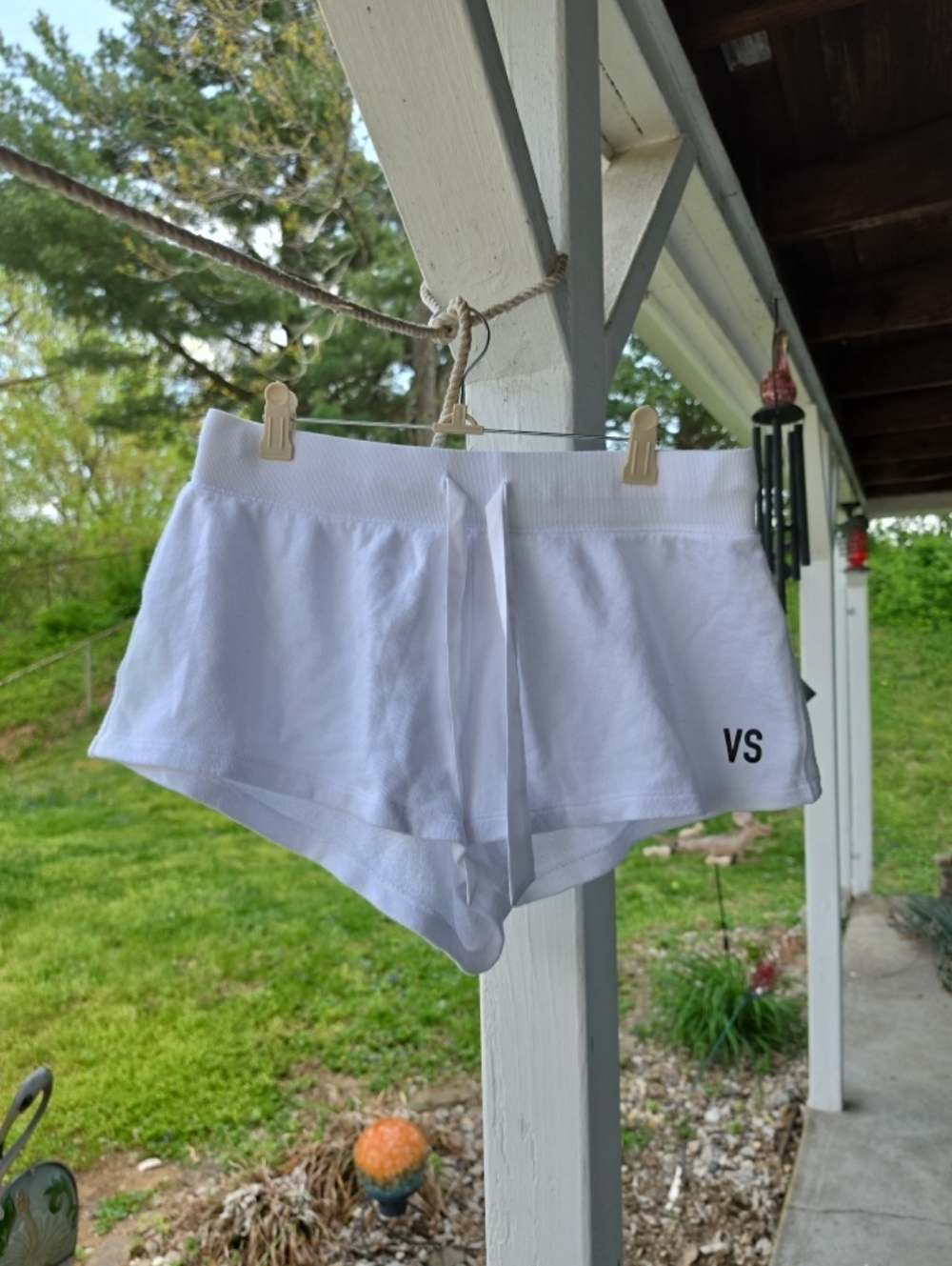 VICTORIAS SECRET Size M White Shorts Lounge Comfy Knit VS Womens